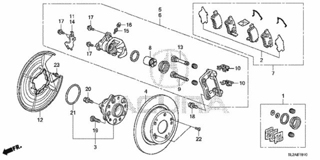 Rear Brake for 2013 Acura TSX #0