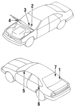 3499160U00 - Body: Caution Label for Infiniti Image