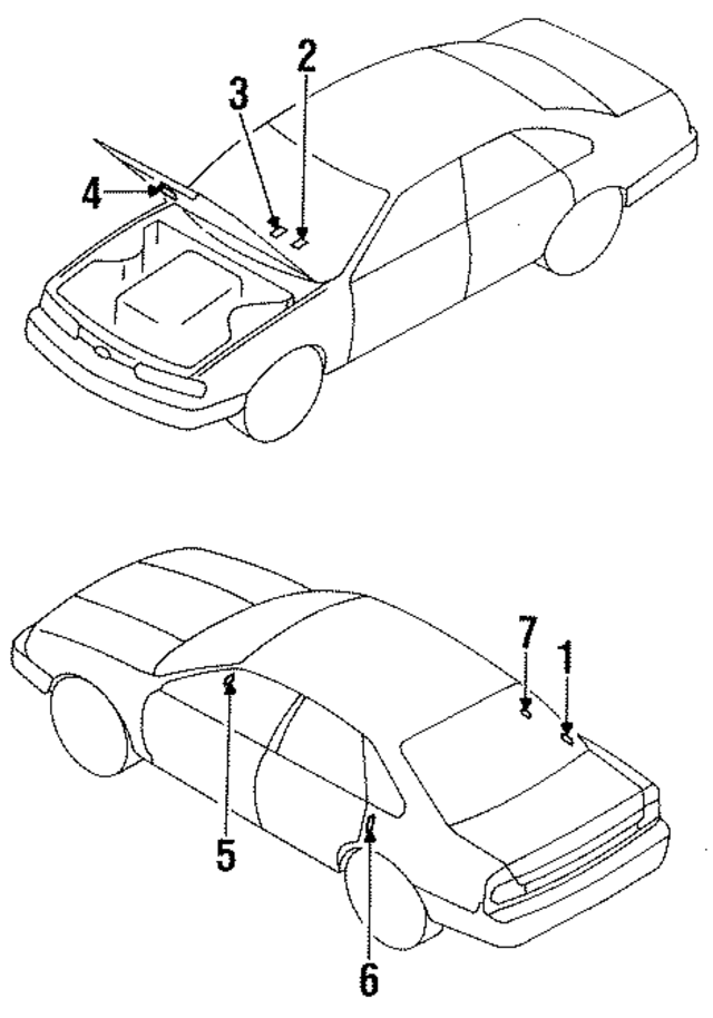 3499160U00 - Body: Caution Label for Infiniti Image