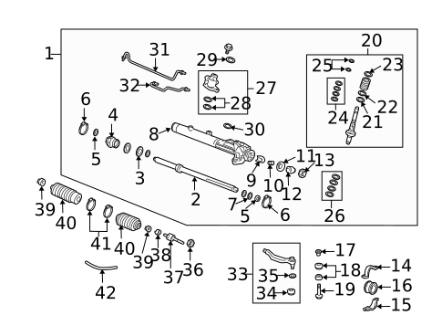 Steering Gear & Linkage for 2001 Honda CR-V #0