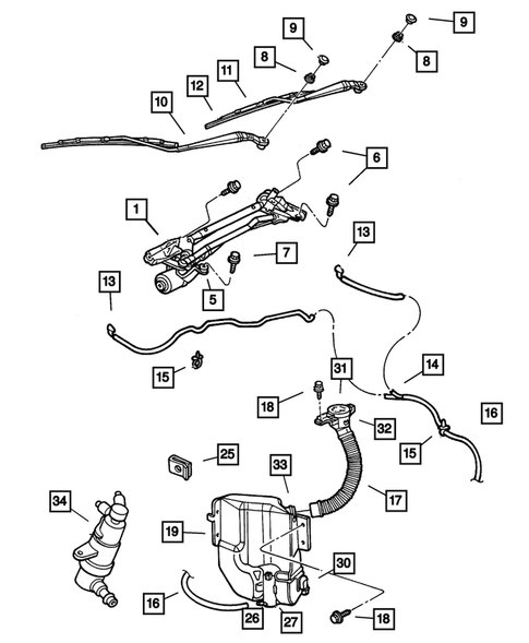 Windshield Wiper and Washer Systems for 2004 Chrysler Concorde #0