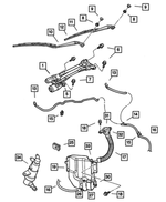 4805072AD - : Washer Nozzle, Export, Right for Mopar Image