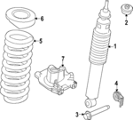 PC3Z18124BAA - Suspension: Shock for Ford: F-250 Super Duty, F-350 Super Duty Image