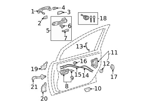 Front Door for 2005 Toyota Prius #1