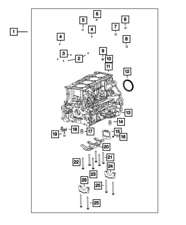 68043497AA - 2.4L ESS; Engine: Plug for Mopar Image