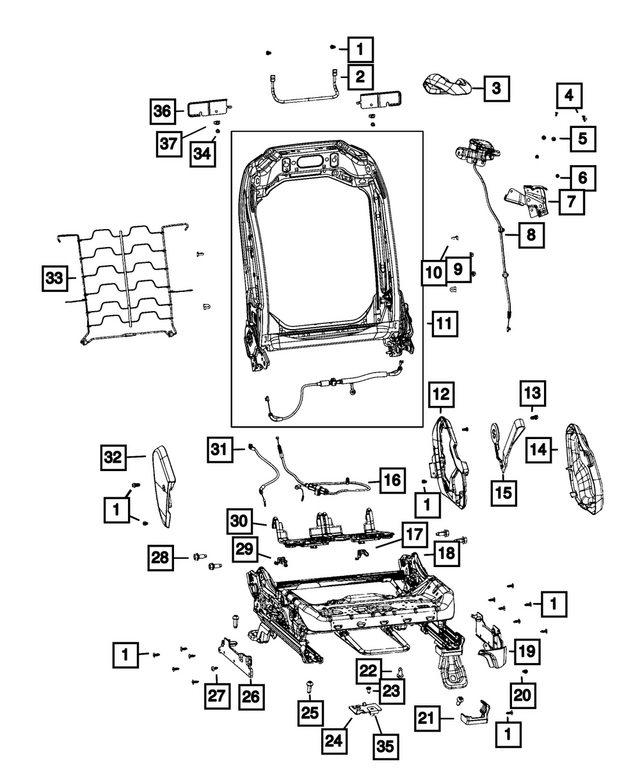 68715023AA - Interior Trim: Front Seat Cable for Mopar Image