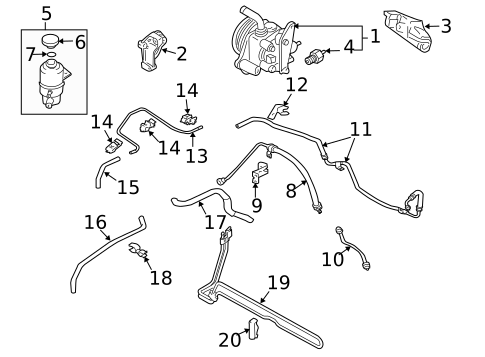 Pump & Hoses for 2011 Mitsubishi Endeavor #0