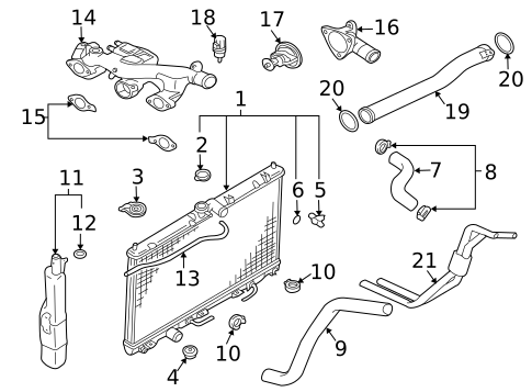 Radiator & Components for 2005 Mitsubishi Galant #0
