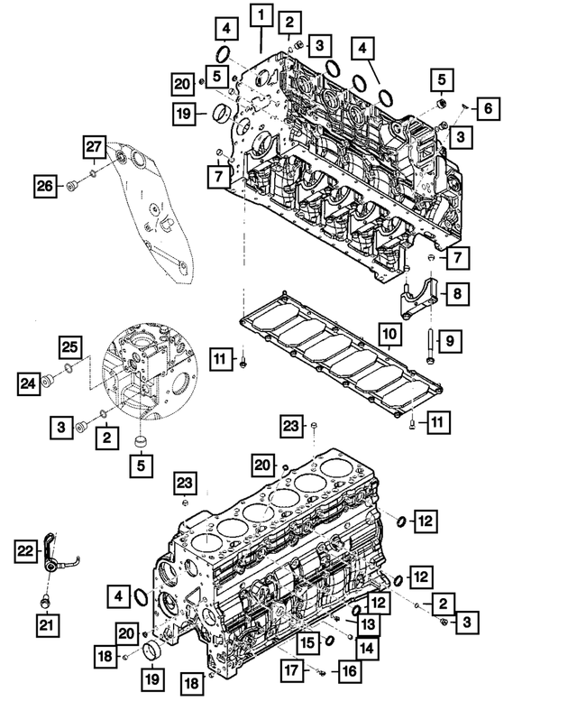 R8228715AB - 6.7L Turbo Diesel; Engine: Short Block Engine, Remanufactured for Mopar Image