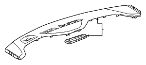 84121091 - : Part# 84121091 Dark Ash Gray Instrument Panel Extension for GMC: Acadia Image