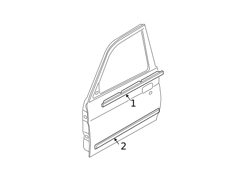 Exterior Trim - Front Door for 1997 Mitsubishi Montero Sport #0