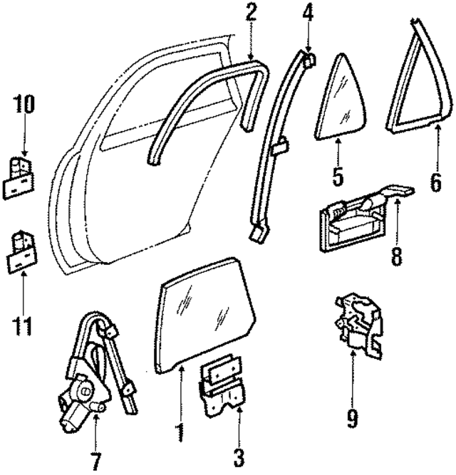 22583169 - : Driver Side Rear Door Hinge for GM Image