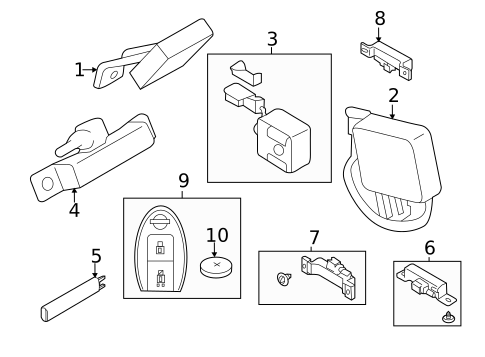 Keyless Entry Components for 2017 Nissan LEAF #0