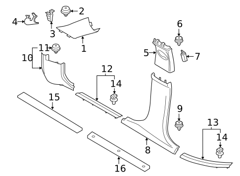 Interior Trim - Pillars for 2024 Mini Cooper Countryman #0
