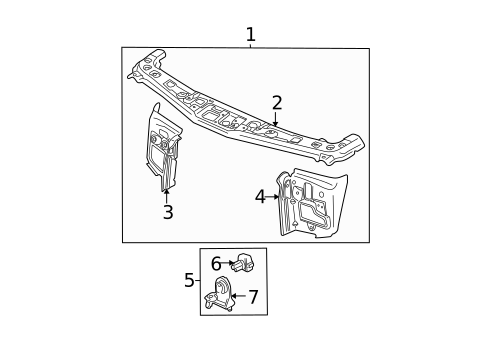 Radiator Support for 2005 Saturn Vue #0