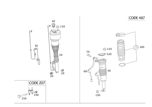 Spring Strut and Spring Strut Mounting Front for 2012 Mercedes-Benz S400 #0