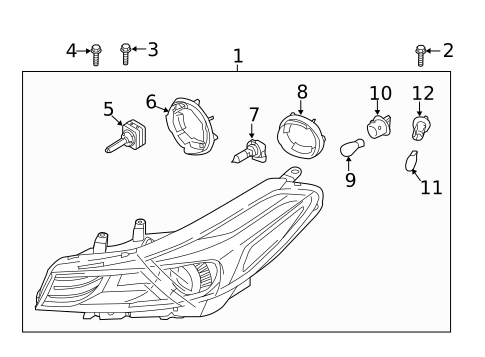 Headlamp Components for 2017 Kia Forte #0