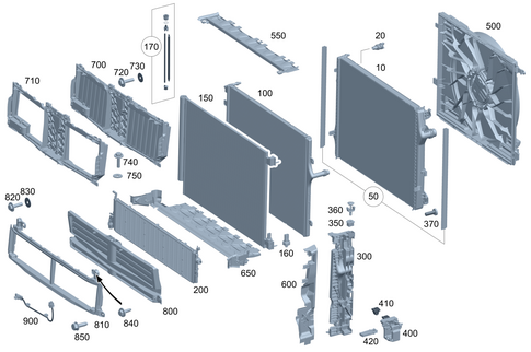 Cooler, Mount and Cover for 2025 Mercedes-Benz S 63 AMG&reg; E Performance #0