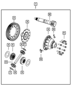 4659956AB - 4-Speed; Automatic VLP Transaxle: Differential Ring Gear for Mopar Image