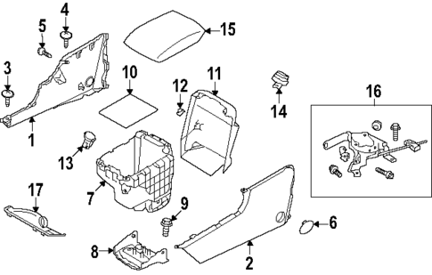 Center Console for 2022 Subaru WRX #1