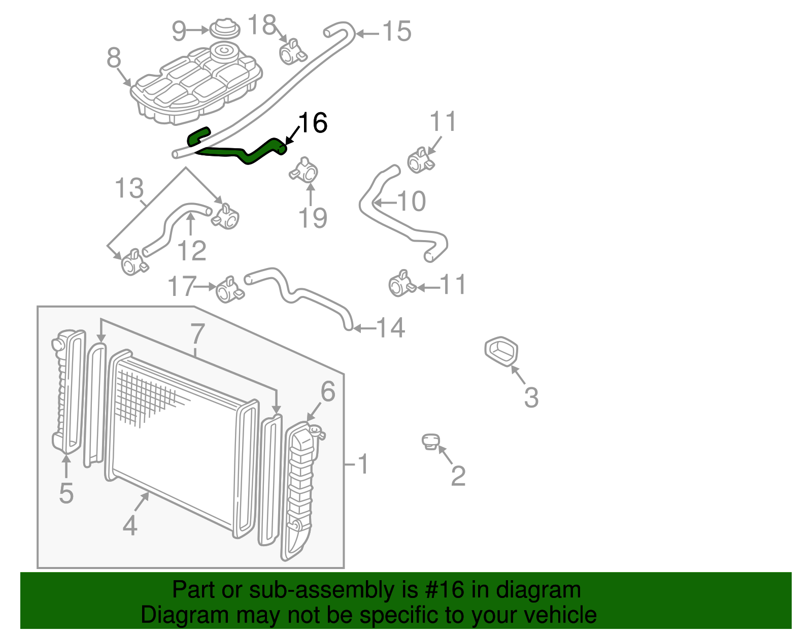 10229479 - Radiator Inlet Hose 1997-2004 Chevrolet Corvette | Londoff ...