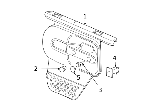 Interior Trim - Rear Door for 2018 Jeep Wrangler JK #1