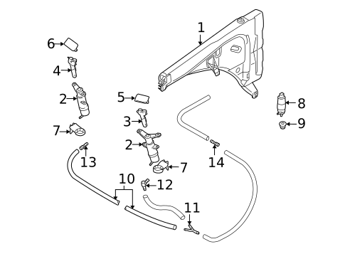 Washer Components for 2003 Porsche Cayenne #0