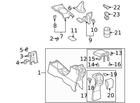 Console for 2010 Toyota Yaris #0