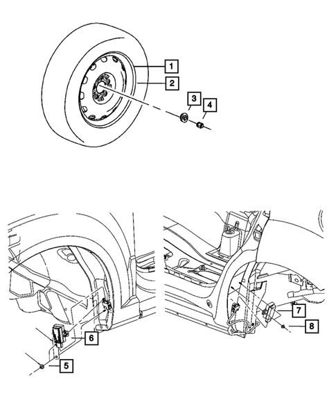 Wheels, Tires and Hardware for 2008 Jeep Compass #0