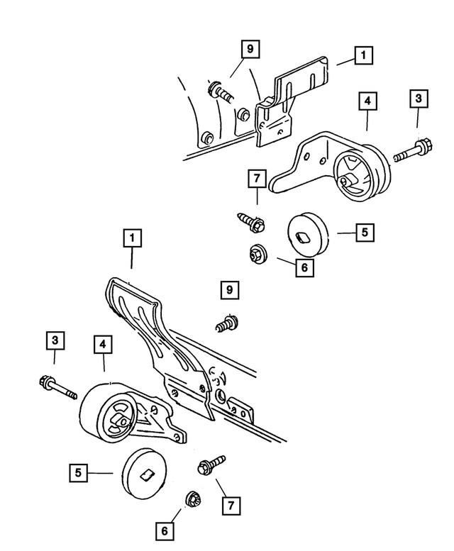 52018235AB - Engine Mounting: Engine Mount Insulator, Left for Mopar Image