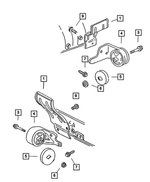 52021490AA - Engine Mounting: Engine Mount Insulator, Right for Mopar Image