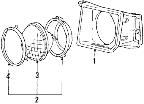 Headlamp Components for 1985 Mitsubishi Montero #0