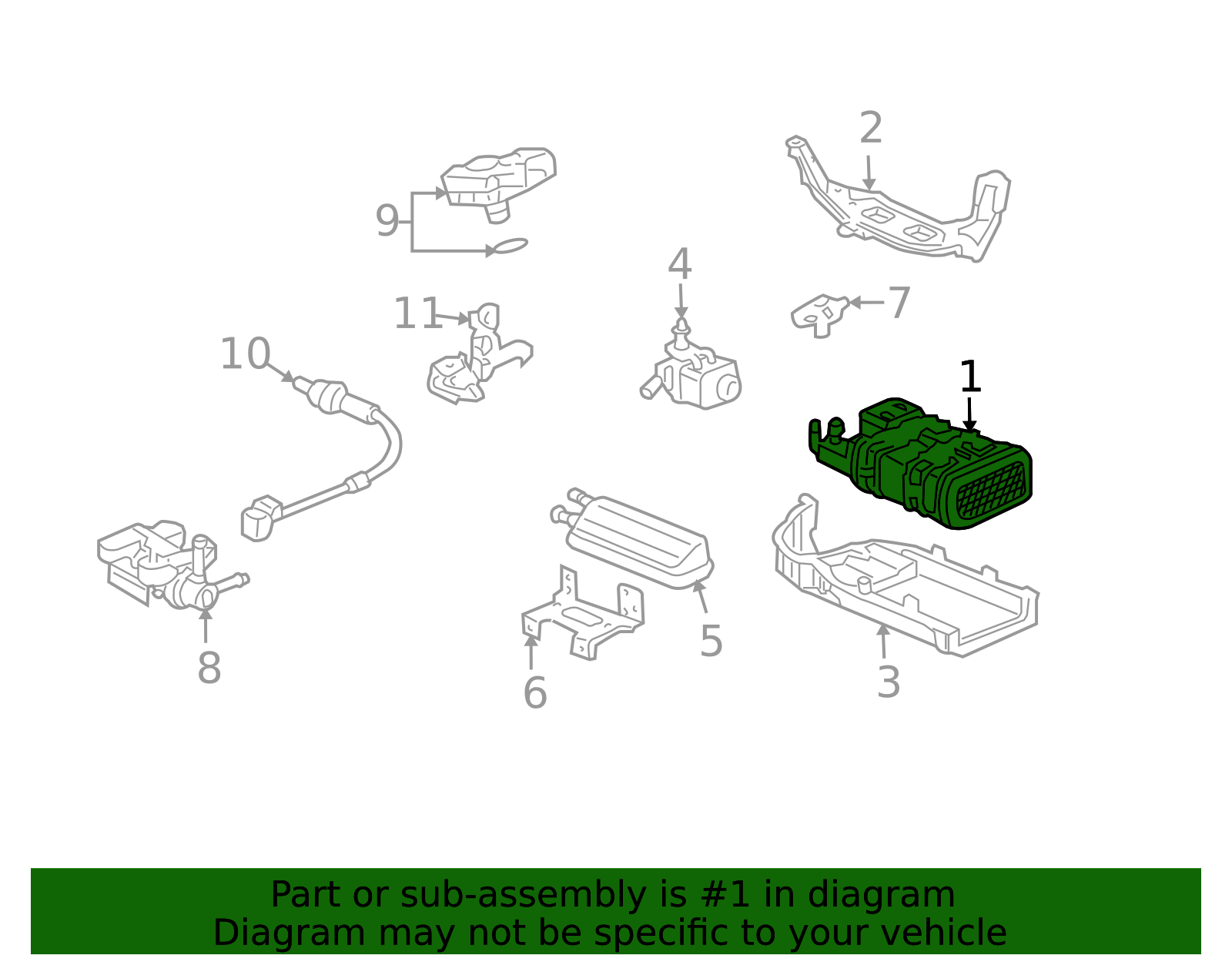 17011-SCV-A00 - Vapor Canister 2003-2011 Honda Element | Honda Parts Online