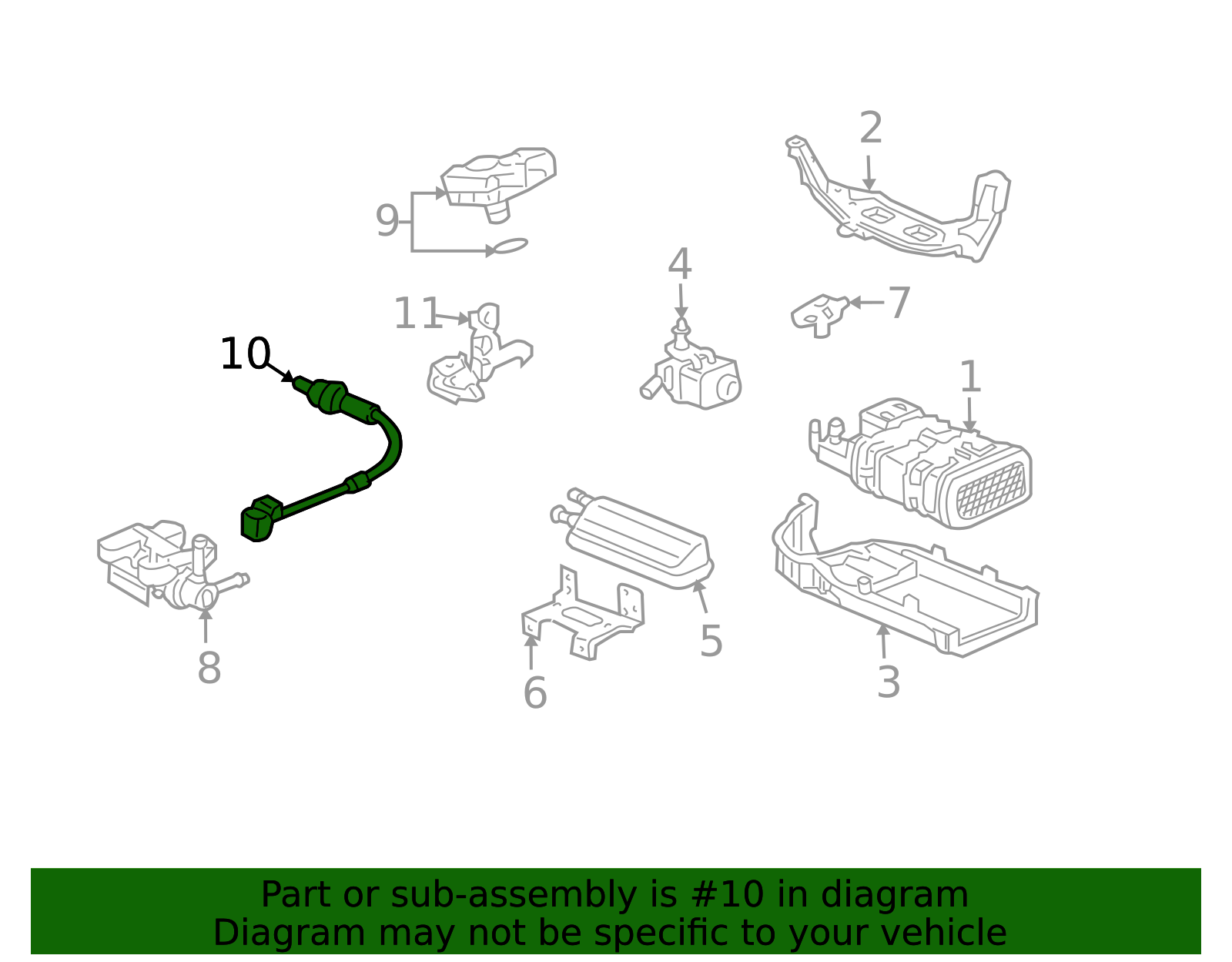 O2 Sensor Under Honda Element 36532-PZD-A01 - Oxygen Sensor 2003-2011 Honda Element | Honda Parts Online