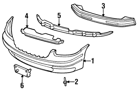 Bumper & Components - Front for 2000 Chrysler Grand Voyager #0