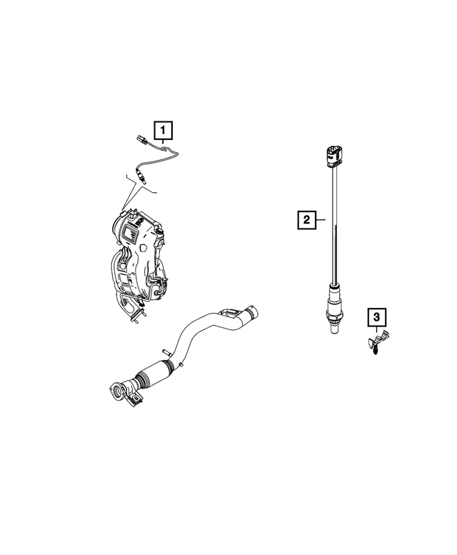 68502222AA - Electrical: Oxygen Sensor, Upstream Exhaust for Mopar Image