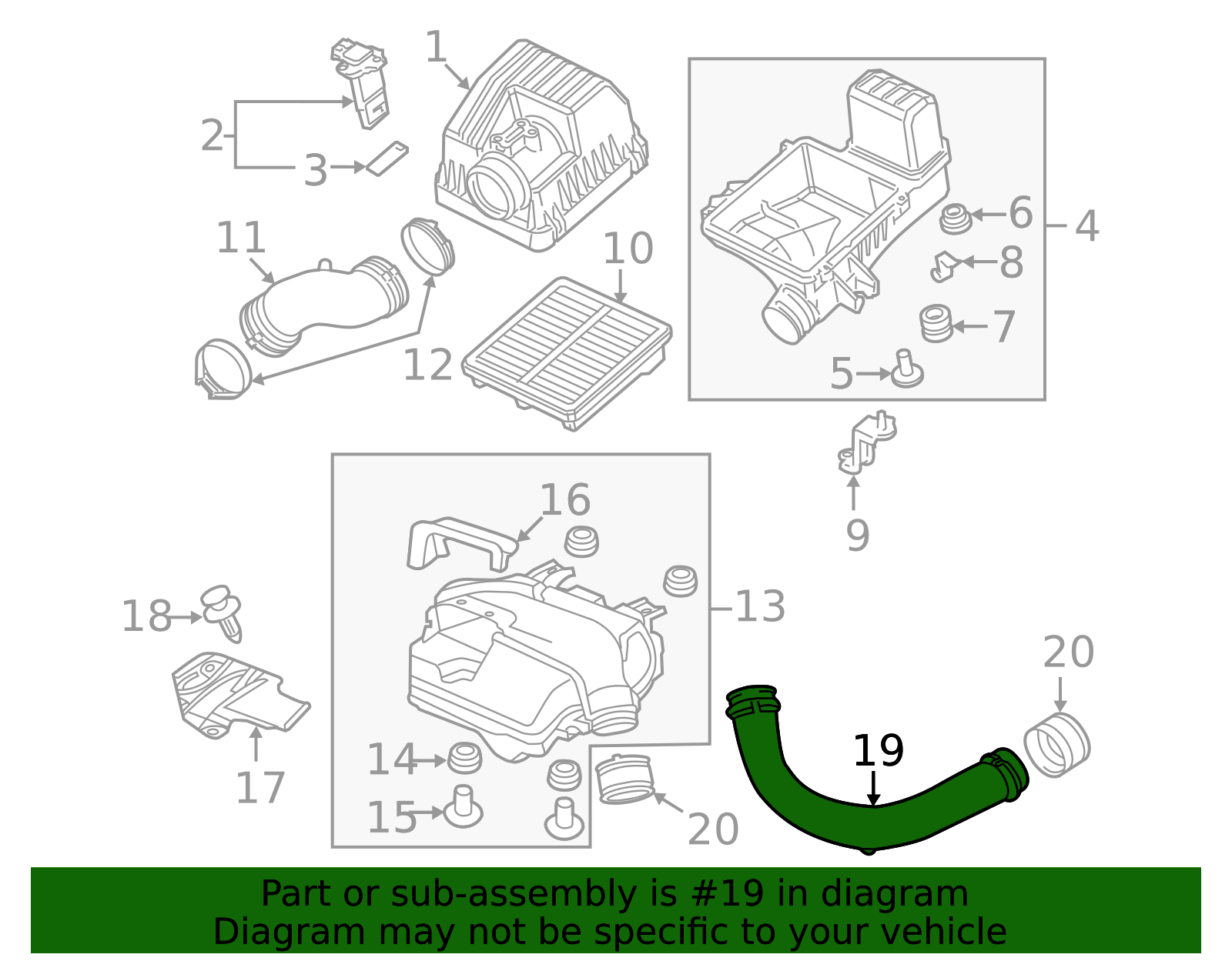 2012-2015 Honda Civic Engine Air Intake Hose 17243-RW0-A01 | OEM Parts ...