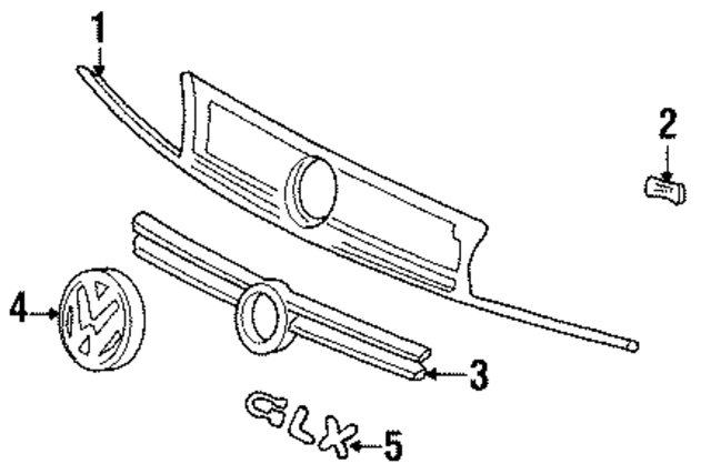 1H5853653DGRU - : Grille for Volkswagen Image