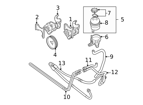 Pump & Hoses for 2006 BMW X5 #0
