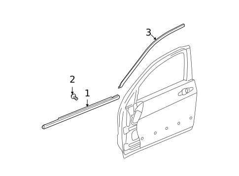 Exterior Trim - Front Door for 2008 Acura TSX #0
