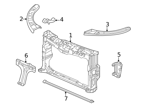 Radiator Support for 2022 Honda Civic #0