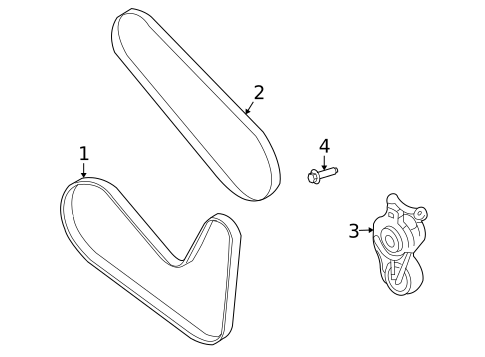 Accessory Drive Belt System Components for 2012 Ford Explorer #7