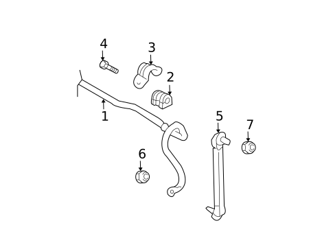 Stabilizer Bar & Components for 2007 Chevrolet Aveo5 #0