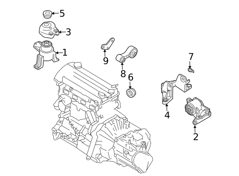 Engine & Trans Mounting for 2006 Mazda 6 #0