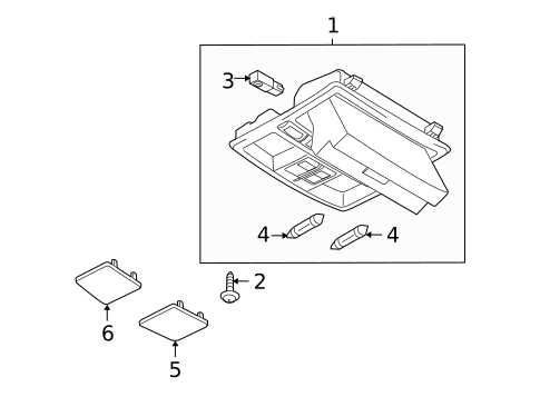 Overhead Console for 2012 Mazda CX-9 #0