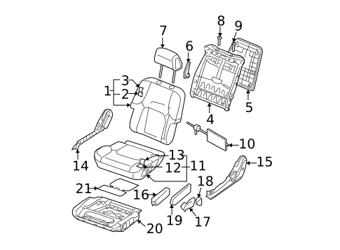 Power Seats for 2005 Nissan Pathfinder #4