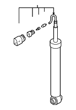 4KE616025F - Suspension: Shock for Audi: e-tron Quattro, e-tron S, e-tron S Sportback, e-tron Sportback, Q8 e-tron, Q8 e-tron Sportback, SQ8 e-tron, SQ8 e-tron Sportback Image