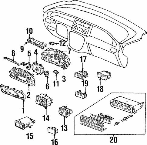 Instruments & Gauges for 1995 Honda Odyssey | Direct Honda Parts