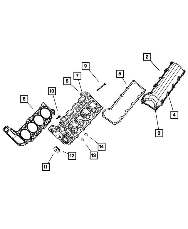 53020797AB - Engine 4.7L Eight Cylinder: Cylinder Head for Dodge: Dakota, Durango, Ram 1500 | Jeep: Grand Cherokee Image