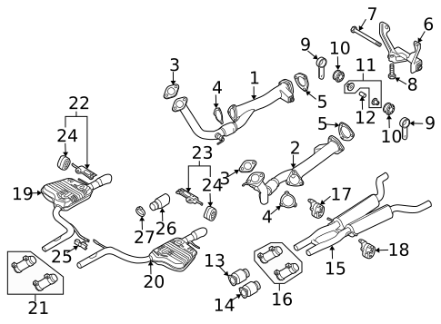 Exhaust Components for 2008 Audi S6 #0